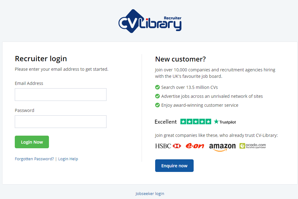 CV Library Recruiter Log in